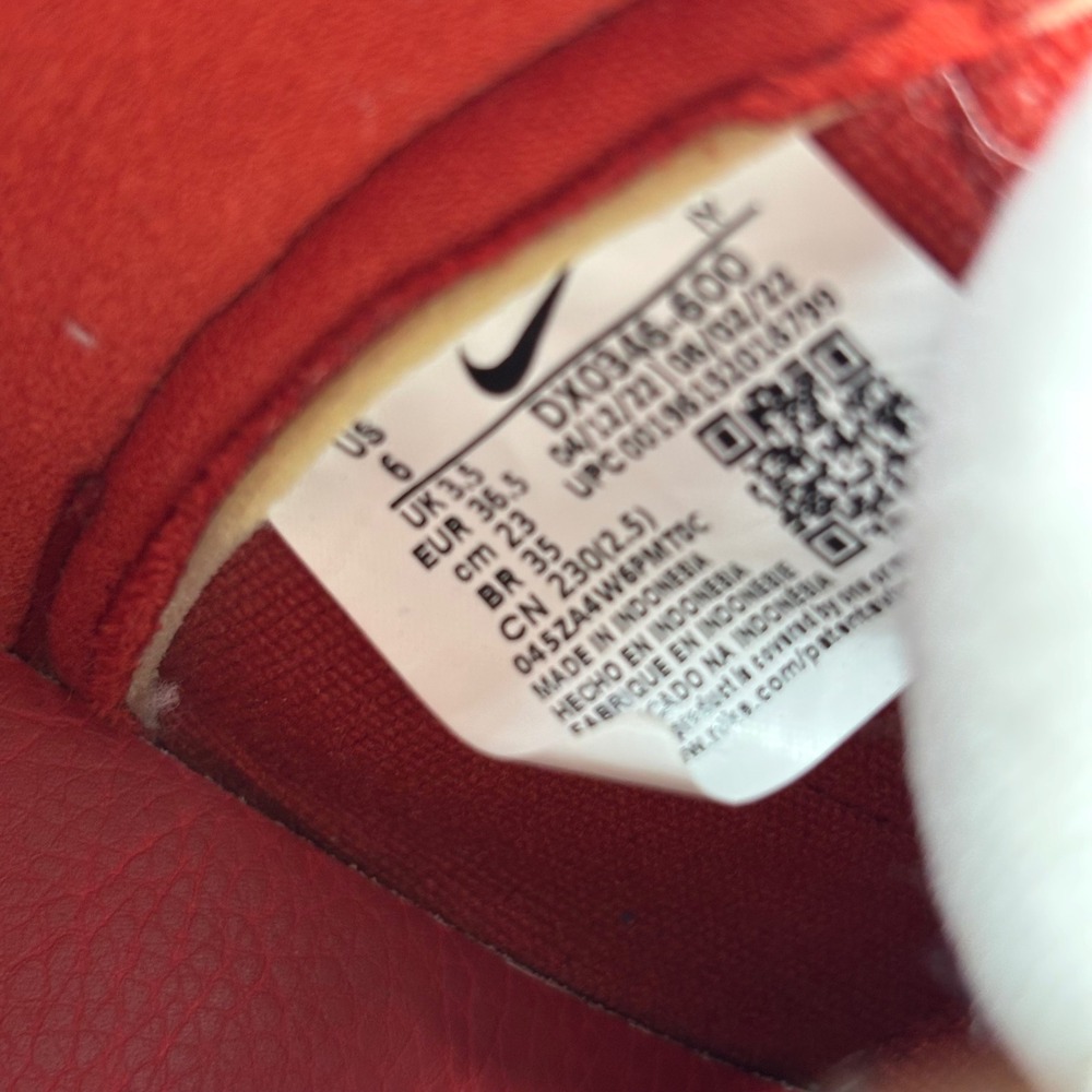 Nike Dunk High Team Red White Sneakers DX0346-600 women's 6 - Picture 6 of 7